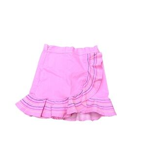 Little Olin Pink Embroidered Ruffle Skirt